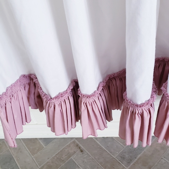 Vtg Priscilla Curtain Panels Ruffled 168W x 78L - Picture 5 of 12